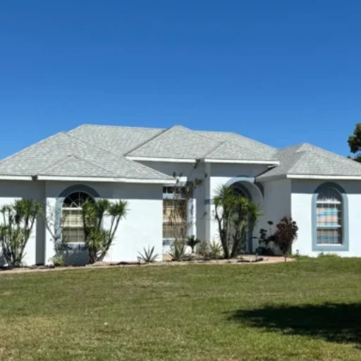 front of house from garden